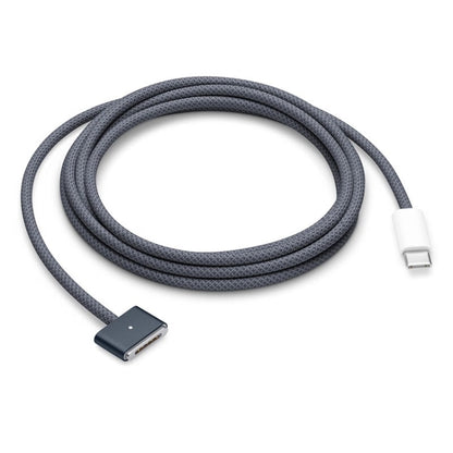 USB-C / Type-C เป็น Magsafe 3 สายเคเบิลข้อมูลการชาร์จอย่างรวดเร็วแบบถัก ความยาว: 2 ม, Blue, White