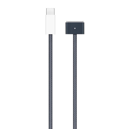 USB-C / Type-C เป็น Magsafe 3 สายเคเบิลข้อมูลการชาร์จอย่างรวดเร็วแบบถัก ความยาว: 2 ม, Blue, White