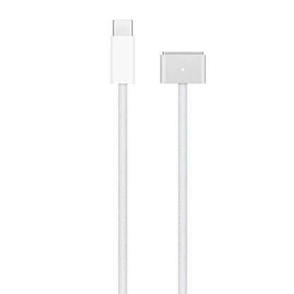 USB-C / Type-C เป็น Magsafe 3 สายเคเบิลข้อมูลการชาร์จอย่างรวดเร็วแบบถัก ความยาว: 2 ม, Blue, White