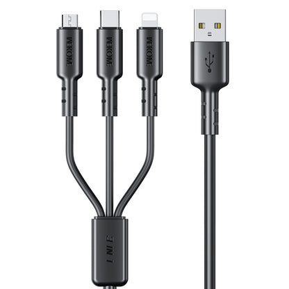 WEKOME WDC-02 Tidal Energy Series 3A USB to 8 Pin+Type-C+Micro USB 3 in 1 PVC Data Cable ความยาว: 1.2 ม.