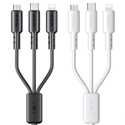 WEKOME WDC-02 Tidal Energy Series 3A USB to 8 Pin+Type-C+Micro USB 3 in 1 PVC Data Cable ความยาว: 1.2 ม.