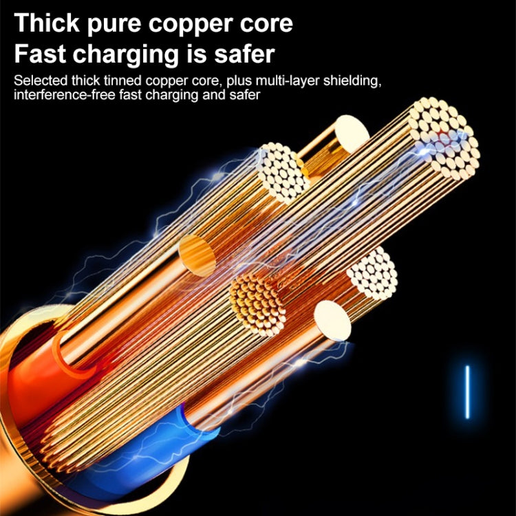 WEKOME WDC-02 Tidal Energy Series 3A USB to 8 Pin+Type-C+Micro USB 3 in 1 PVC Data Cable ความยาว: 1.2 ม.
