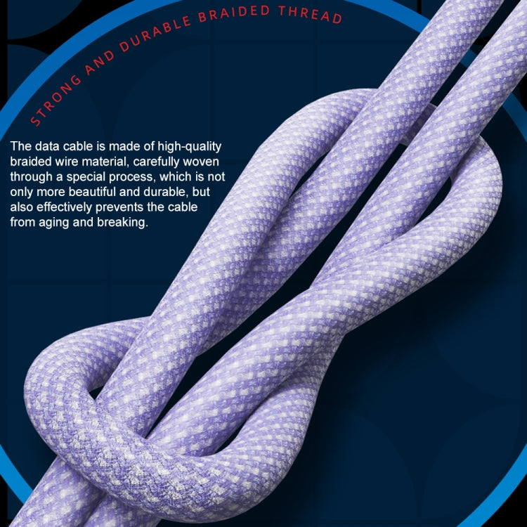 WEKOME WDC-03 Tidal Energy Series 2.4A USB to 8 Pin Braided Data Cable, ความยาว: 1 ม., USB to 8 Pin