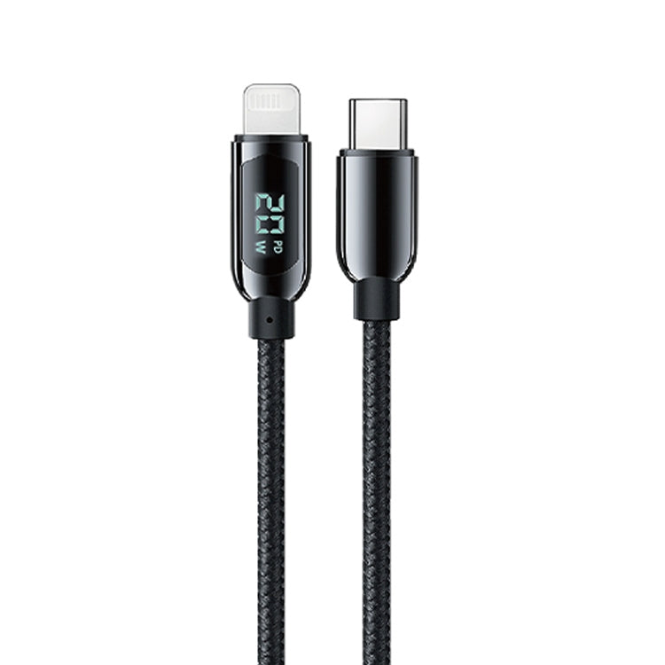 Mutural Li-CC001 1.2 ม. PD20W จอแสดงผลดิจิตอล USB-C / Type-C ถึง 8 พินสายชาร์จข้อมูล, Type-C to 8 Pin