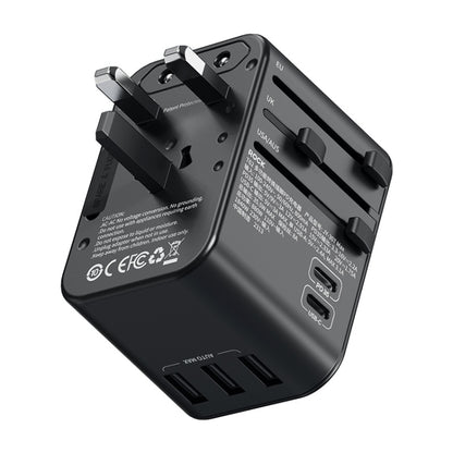 ROCK T62 35.5W Global Travel Multifunctional Plug PD Charger Adapter ปลั๊กไฟ, T62