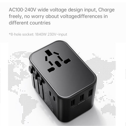 ROCK T62 35.5W Global Travel Multifunctional Plug PD Charger Adapter ปลั๊กไฟ, T62