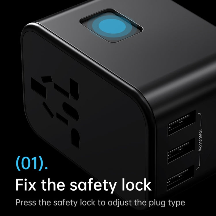 ROCK T62 35.5W Global Travel Multifunctional Plug PD Charger Adapter ปลั๊กไฟ, T62