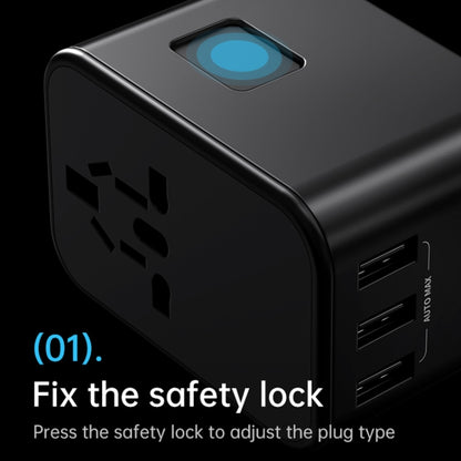 ROCK T62 35.5W Global Travel Multifunctional Plug PD Charger Adapter ปลั๊กไฟ, T62