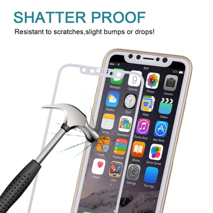สำหรับ iPhone X 0.3 มม. 9H ความแข็งพื้นผิว 4D โค้งเต็มหน้าจอกระจกกันรอยหน้าจอ, For iPhone  X (1 PC)