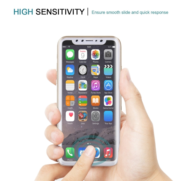 สำหรับ iPhone X 0.3 มม. 9H ความแข็งพื้นผิว 4D โค้งเต็มหน้าจอกระจกกันรอยหน้าจอ, For iPhone  X (1 PC)