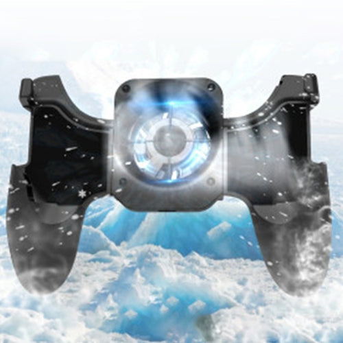 S-02 การเชื่อมโยงหกนิ้วเกมแพดโทรศัพท์มือถือระบายความร้อนด้วยลมเย็นพร้อมขายึดเหมาะสำหรับโทรศัพท์มือถือขนาด 4.7-6.5 นิ้ว, Cool Wind Cooling