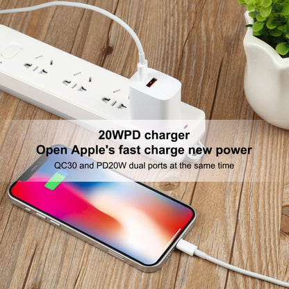 U087 20W USB-C / Type-C + พอร์ต USB ที่ชาร์จสำหรับเดินทางชาร์จเร็ว, ปลั๊ก US, US Plug