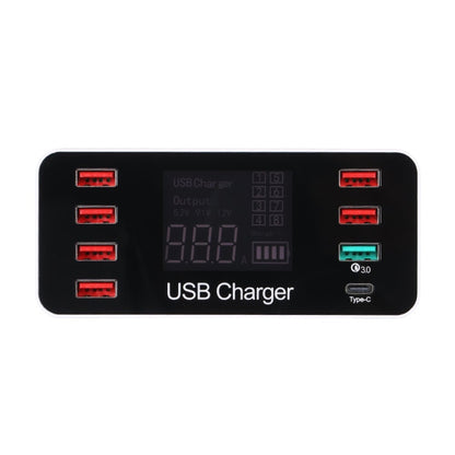 A9 Plus (เวอร์ชันสากล) มัลติฟังก์ชั่น AC 100V ~ 240V 8 พอร์ต USB Digital แสดงผล LCD สถานีชาร์จที่ถอดออกได้เครื่องชาร์จอัจฉริยะพร้อมเครื่องชาร์จไร้สายรองรับ QC3.0, A9 Plus (Global Version)