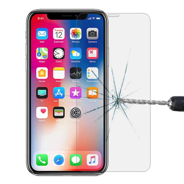 สำหรับ iPhone 11 Pro / XS / X ความแข็งพื้นผิวฟิล์มกันรอยหน้าจอกระจกนิรภัยไม่เต็มหน้าจอป้องกันการระเบิด, For iPhone 11 Pro / XS / X(1 PC)