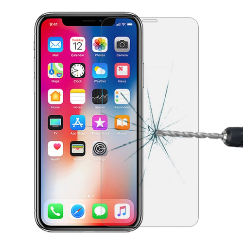 สำหรับ iPhone 11 Pro / XS / X ความแข็งพื้นผิวฟิล์มกันรอยหน้าจอกระจกนิรภัยไม่เต็มหน้าจอป้องกันการระเบิด, For iPhone 11 Pro / XS / X(1 PC)