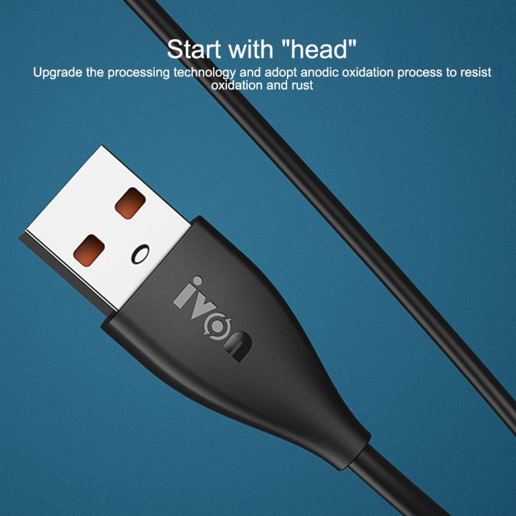 IVON CA87 สายเคเบิลข้อมูลชาร์จเร็ว USB ถึง 8 Pin TPE ความยาวสายเคเบิล: 1 ม, 8 Pin