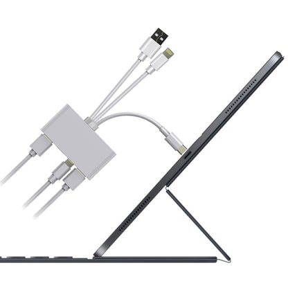 NK-1032 Pro 5 in 1 8 Pin + Type-C / USB-C + USB + การ์ด TF + การ์ด SD อะแดปเตอร์เครื่องอ่านกล้องมัลติฟังก์ชั่น, 5 in 1