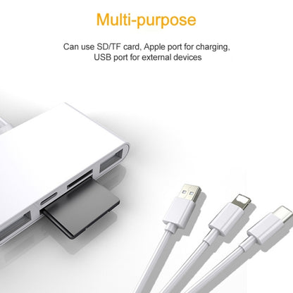 NK-1032 Pro 5 in 1 8 Pin + Type-C / USB-C + USB + การ์ด TF + การ์ด SD อะแดปเตอร์เครื่องอ่านกล้องมัลติฟังก์ชั่น, 5 in 1