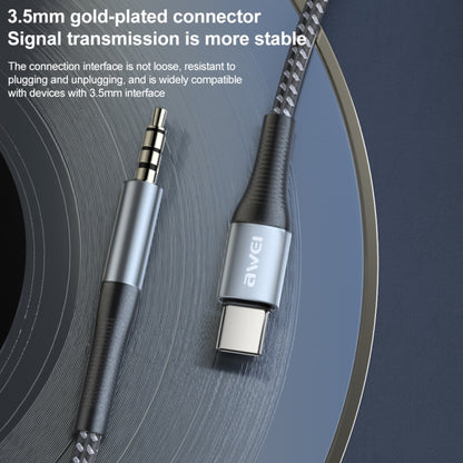 awei CL-116T Type-C / USB-C ถึง 3.5 มม. สายสัญญาณเสียง Hi-Fi