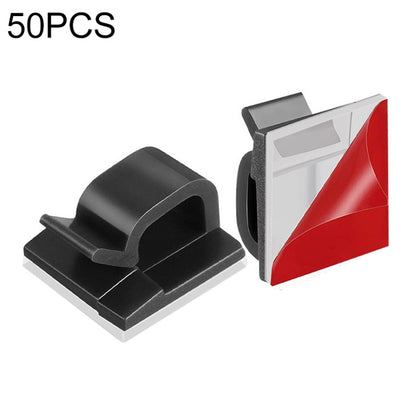 HG2392 50 PCS Desktop Data Cable Organizer Fixing Clip, Gum Type: อะคริลิก, 50 PCS / Acrylic