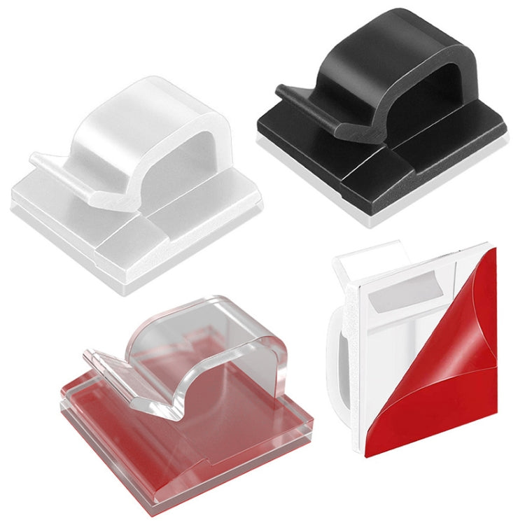HG2392 50 PCS Desktop Data Cable Organizer Fixing Clip, Gum Type: อะคริลิก, 50 PCS / Acrylic