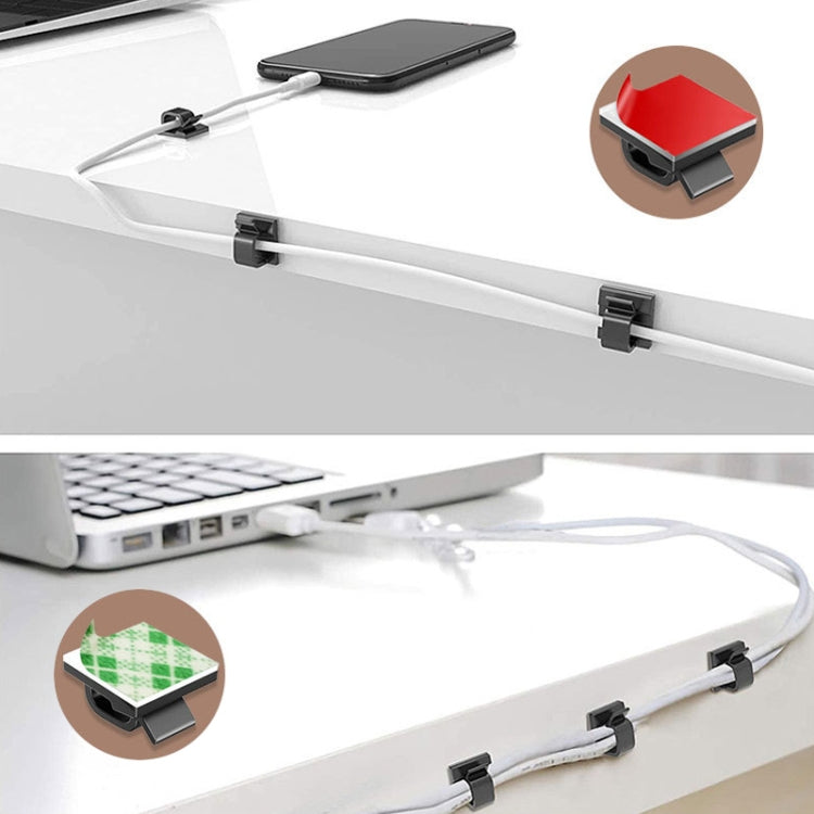 HG2392 50 PCS Desktop Data Cable Organizer Fixing Clip, Gum Type: อะคริลิก, 50 PCS / Acrylic