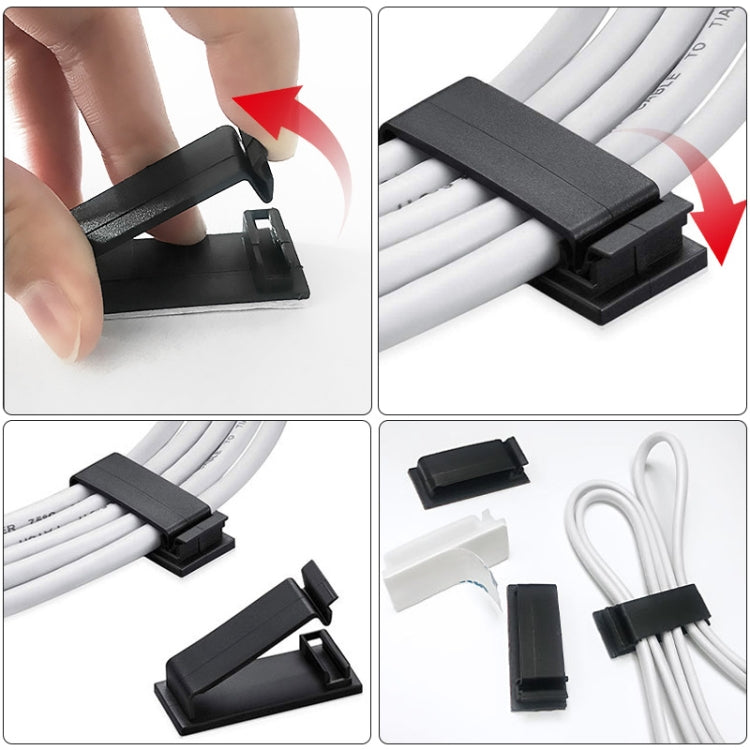 HG2613 20 PCS Desktop Data Cable Organizer คลิปยึด