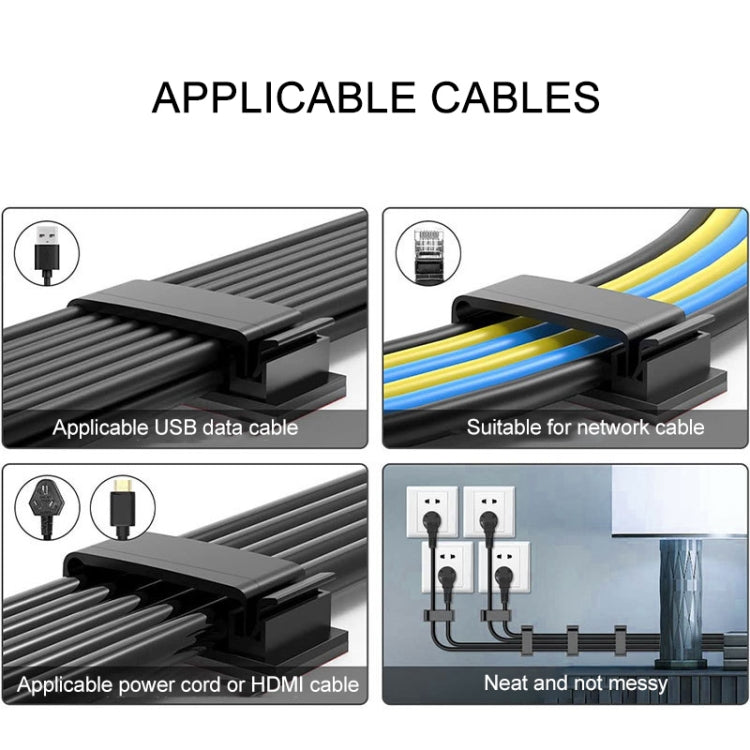 HG2613 20 PCS Desktop Data Cable Organizer คลิปยึด