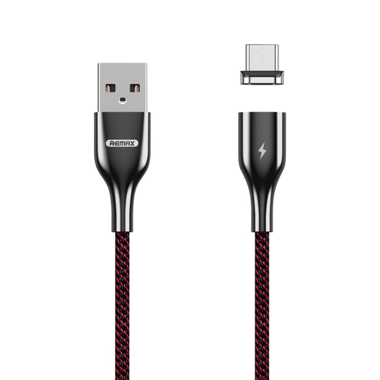 REMAX RC158m 3A USB to Micro USB Interface การชาร์จ + การส่งผ่านแม่เหล็กดึงดูดสายเคเบิลข้อมูลถักโพลีเอสเตอร์สองสีความยาวสายเคเบิล: 1 ม., Micro USB