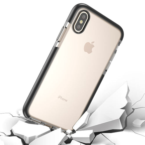 สำหรับ iPhone X / XS แฟชั่นเนื้อโปร่งใสป้องกันการชนกันเคส TPU, For X
