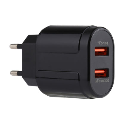 LZ-022 5V 2.4A พอร์ต USB แบบคู่สำหรับเดินทาง, ปลั๊ก EU