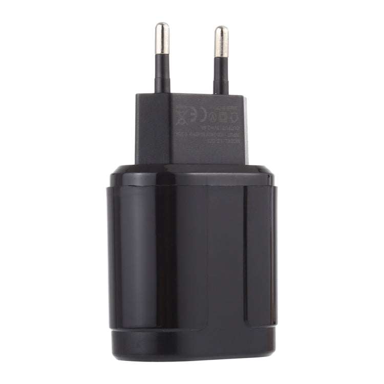 LZ-022 5V 2.4A พอร์ต USB แบบคู่สำหรับเดินทาง, ปลั๊ก EU