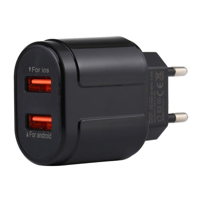 LZ-022 5V 2.4A พอร์ต USB แบบคู่สำหรับเดินทาง, ปลั๊ก EU