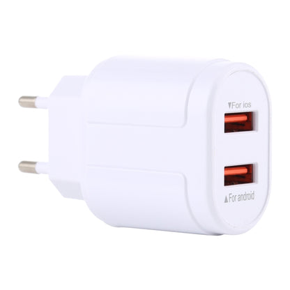 LZ-022 5V 2.4A พอร์ต USB แบบคู่สำหรับเดินทาง, ปลั๊ก EU
