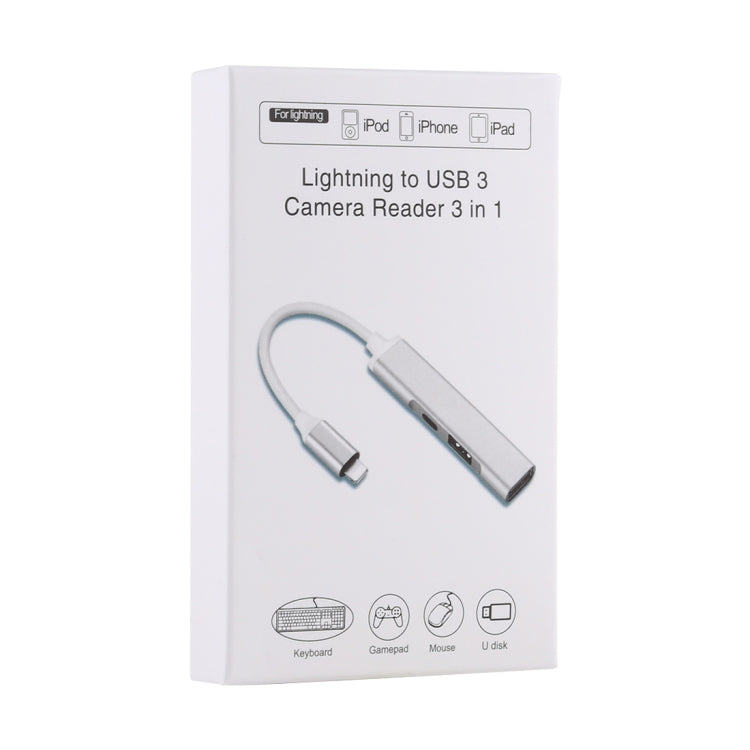 S-206 3 in 1 8 Pin Male ถึง 2 x USB 3.0 + 8 Pin Female Camera Reader Adapter, S-206