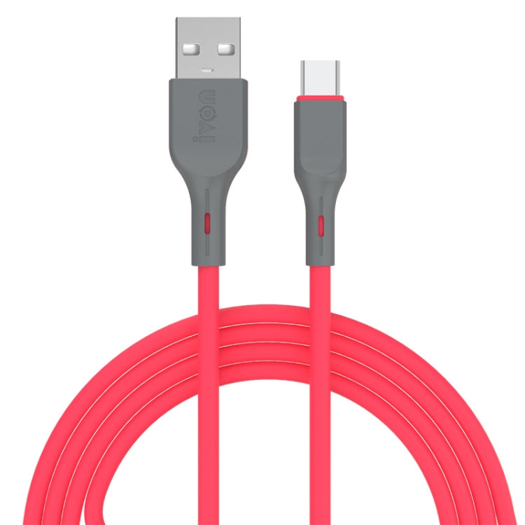 IVON CA78 2.4A Type-C / USB-C สายเคเบิลข้อมูลการชาร์จอย่างรวดเร็ว ความยาว: 1 ม, Type-C