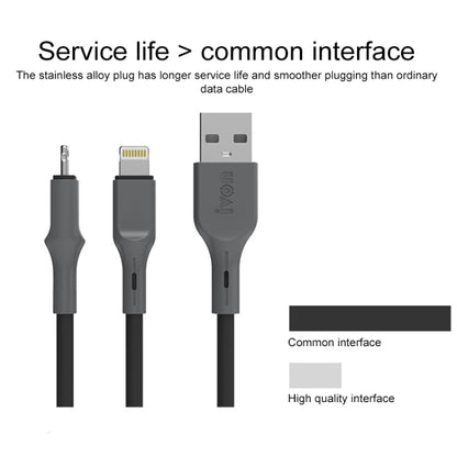 IVON CA78 2.4A Type-C / USB-C สายเคเบิลข้อมูลการชาร์จอย่างรวดเร็ว ความยาว: 1 ม, Type-C