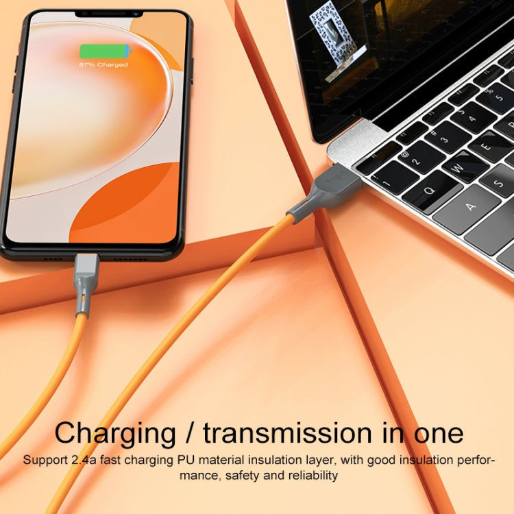 IVON CA78 2.4A Type-C / USB-C สายเคเบิลข้อมูลการชาร์จอย่างรวดเร็ว ความยาว: 1 ม, Type-C