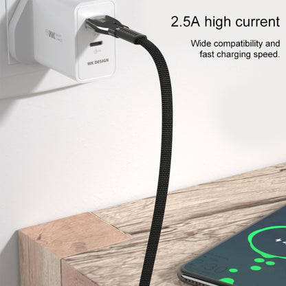 WK WDC-107i 1m 2.4A Saint Zinc Alloy Series USB ถึง 8 Pin Data Sync สายชาร์จ, 8 Pin
