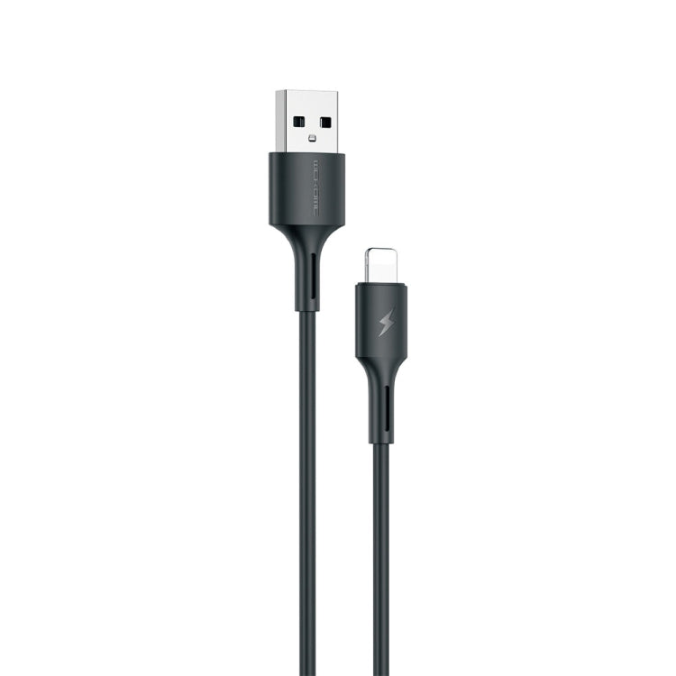 WK WDC-136 USB ถึง 8 Pin 3A สายเคเบิลข้อมูลการชาร์จอย่างรวดเร็ว, USB to 8 Pin(Black)