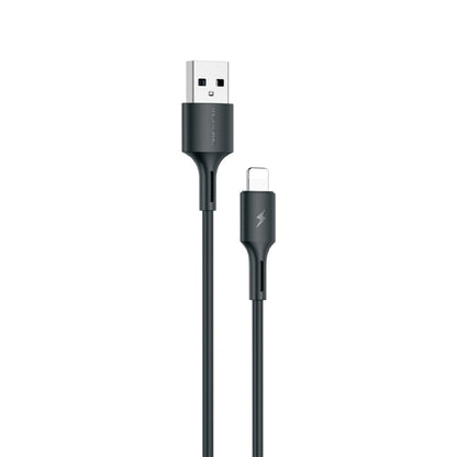 WK WDC-136 USB ถึง 8 Pin 3A สายเคเบิลข้อมูลการชาร์จอย่างรวดเร็ว, USB to 8 Pin(Black)