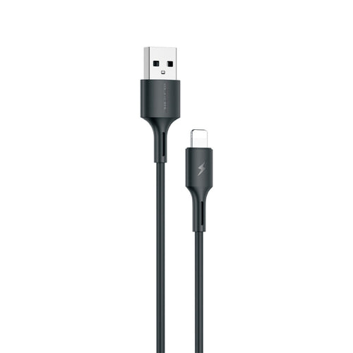 WK WDC-136 USB ถึง 8 Pin 3A สายเคเบิลข้อมูลการชาร์จอย่างรวดเร็ว, USB to 8 Pin(Black)
