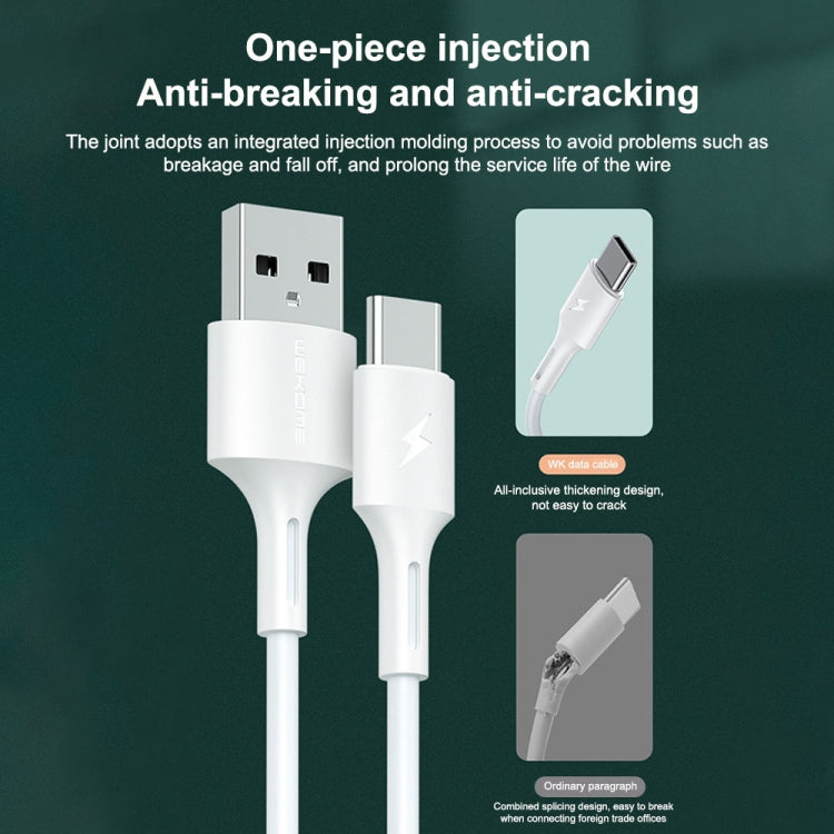 WK WDC-136 USB ถึง 8 Pin 3A สายเคเบิลข้อมูลการชาร์จอย่างรวดเร็ว, USB to 8 Pin(Black)