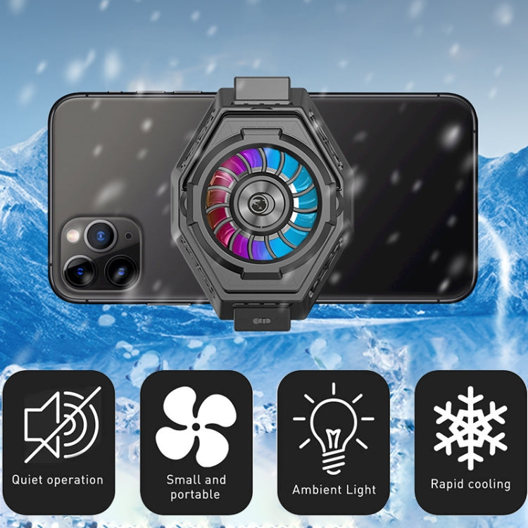 MB-F3 โทรศัพท์มือถือถ่ายทอดสดเกมเซมิคอนดักเตอร์หม้อน้ำกลับพัดลมระบายความร้อนแบบหนีบ, MB-F3