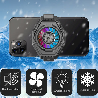 MB-F3 โทรศัพท์มือถือถ่ายทอดสดเกมเซมิคอนดักเตอร์หม้อน้ำกลับพัดลมระบายความร้อนแบบหนีบ, MB-F3