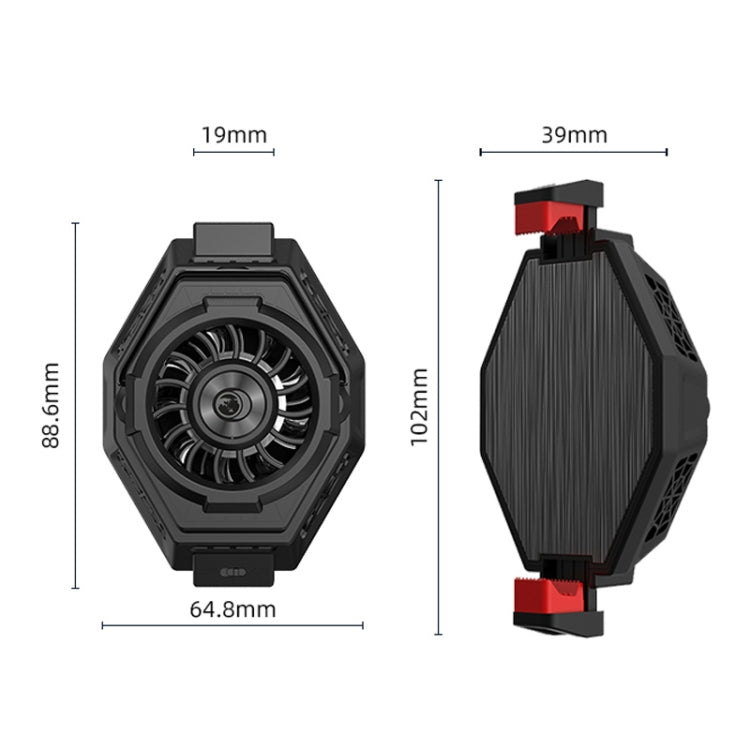 MB-F3 โทรศัพท์มือถือถ่ายทอดสดเกมเซมิคอนดักเตอร์หม้อน้ำกลับพัดลมระบายความร้อนแบบหนีบ, MB-F3