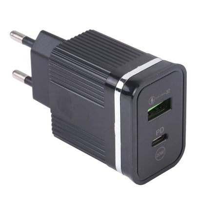 46-A2C2 20W PD + QC3.0 USB ที่ชาร์จเร็วมัลติฟังก์ชั่น， ปลั๊ก EU, EU Plug
