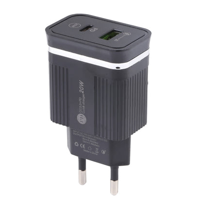 46-A2C2 20W PD + QC3.0 USB ที่ชาร์จเร็วมัลติฟังก์ชั่น， ปลั๊ก EU, EU Plug