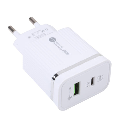 46-A2C2 20W PD + QC3.0 USB ที่ชาร์จเร็วมัลติฟังก์ชั่น， ปลั๊ก EU, EU Plug