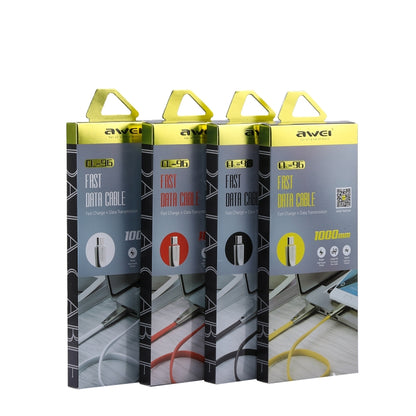 AWEI CL-96 USB เป็น Micro USB แบบพกพา TPE + สายเคเบิลข้อมูลโลหะผสมอลูมิเนียม, 2A, ความยาว: 1 ม.
